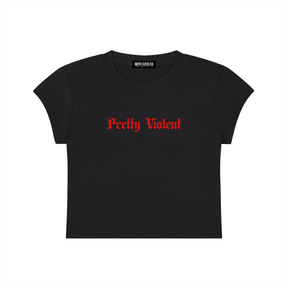 Pretty Violent Baby Tee - Goth Cloth Co.gymwear260730PODAA1057001