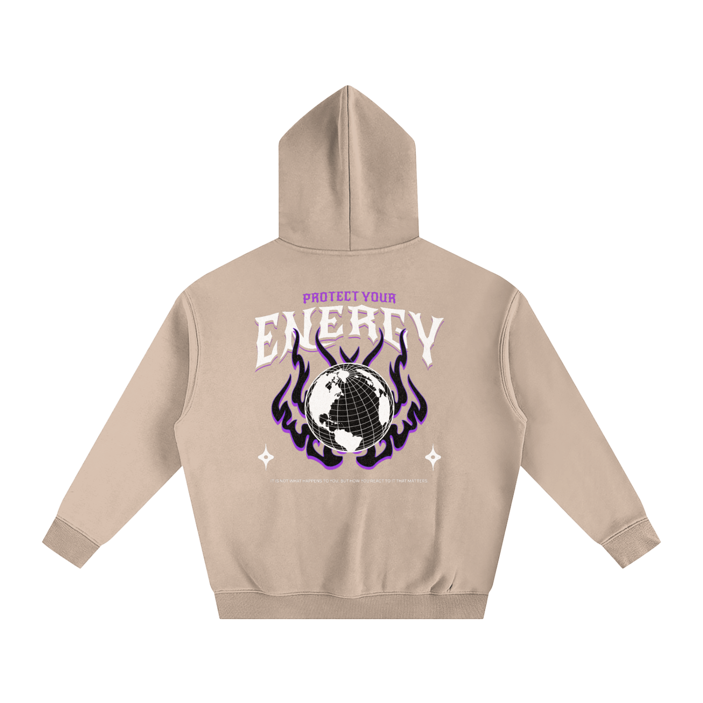 Protect Your Energy Oversize Fleeced Hoodie - Goth Cloth Co.251219PODRB0467006
