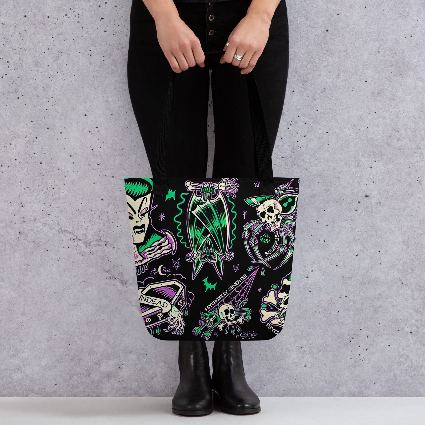 Psychobilly Blast Tote Bag - Goth Cloth Co.8417360_4533