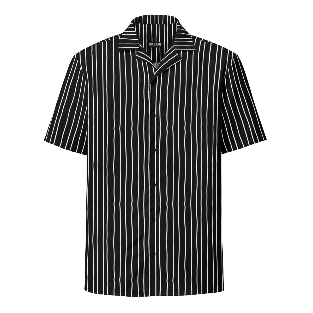 Pumpkin King Pinstripes Button - Up Shirt - Goth Cloth Co.5085936_17117