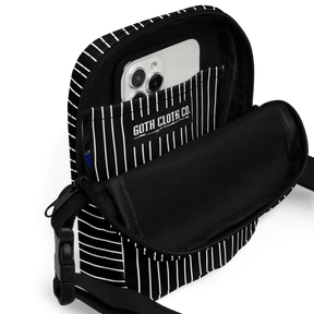 Pumpkin King Pinstripes Crossbody Bag - Goth Cloth Co.3827900_19256