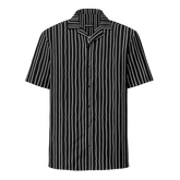 Pumpking Pinestripes Button Up Shirt (READY TO SHIP) - Goth Cloth Co.20923445789992698000