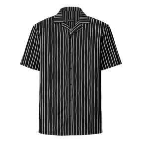 Pumpking Pinestripes Button Up Shirt (READY TO SHIP) - Goth Cloth Co.20923445789992698000