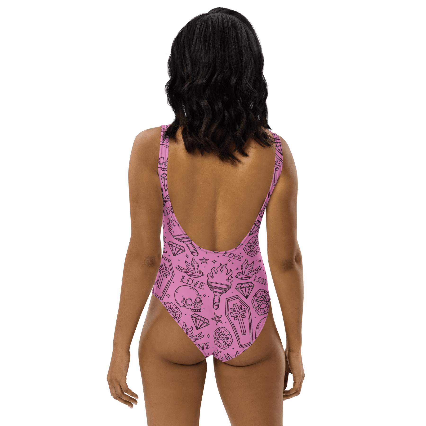 Punk in Pink One-Piece Swimsuit - Goth Cloth Co.4379401_9014
