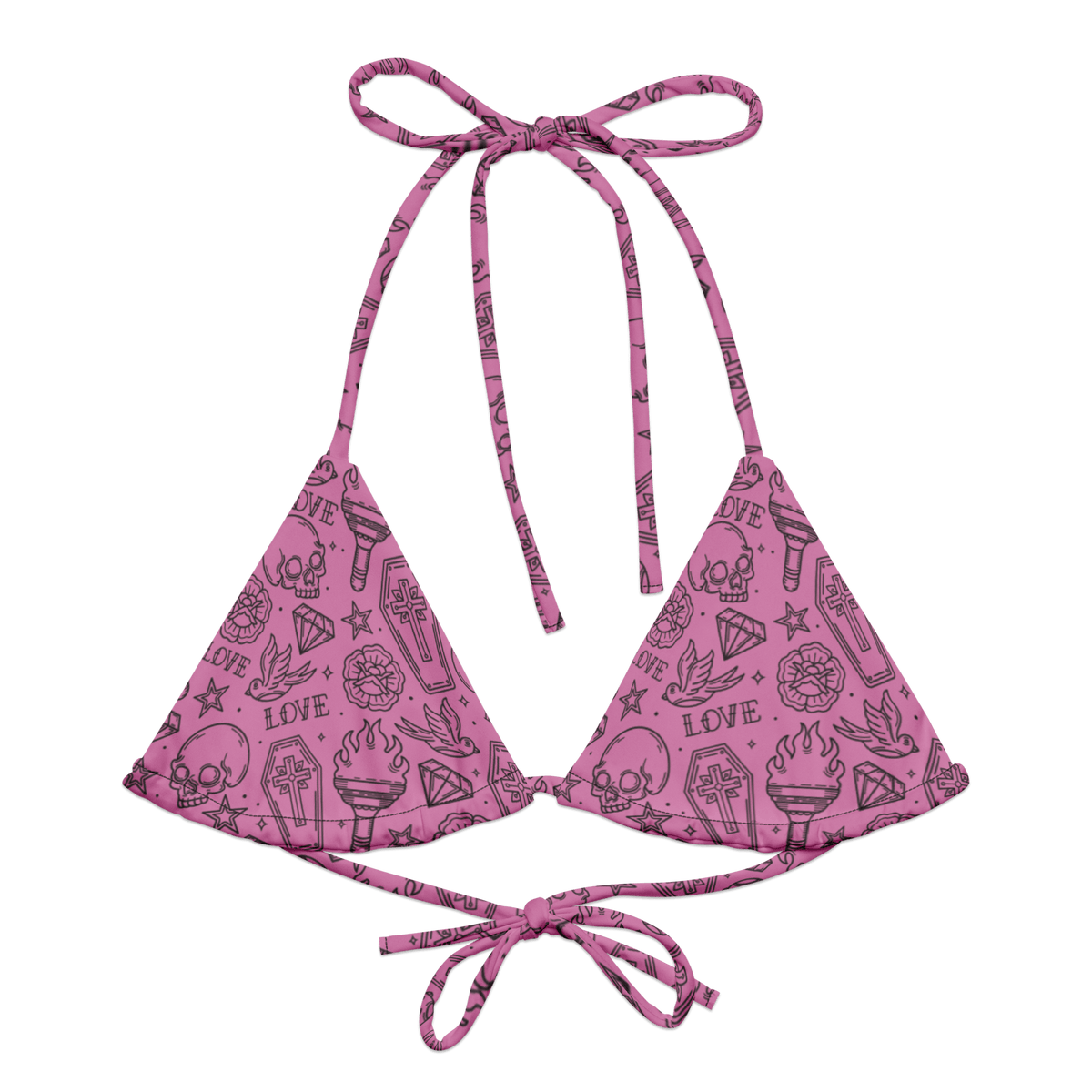 Punk in Pink String Bikini Top - Goth Cloth Co.2251373_16564