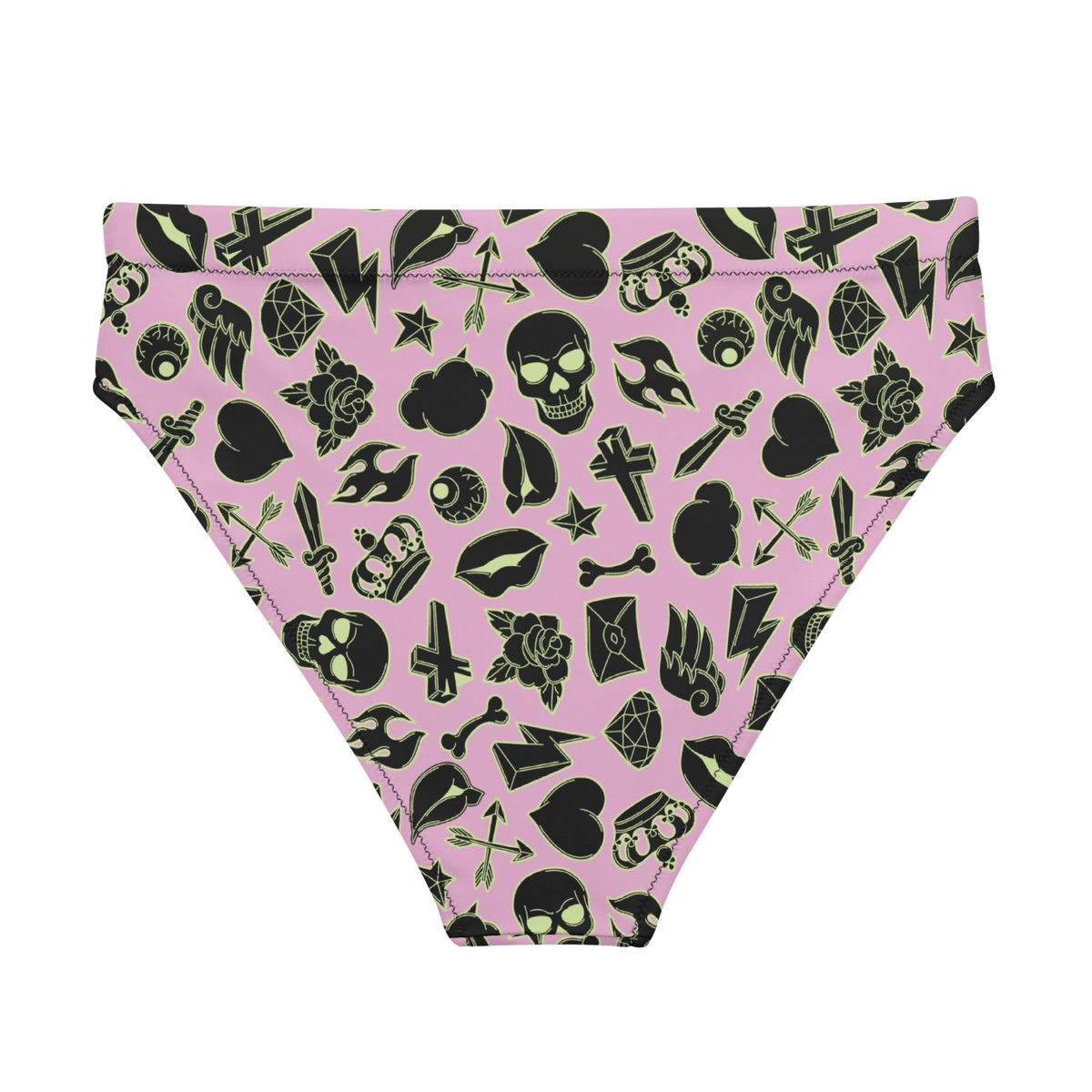 Punk Princess Sport High - Waisted Bikini Bottom - Goth Cloth Co.6095002_12042