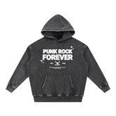 Punk Rock Forever Acid Wash Hoodie - Goth Cloth Co.251218PODRB1522001