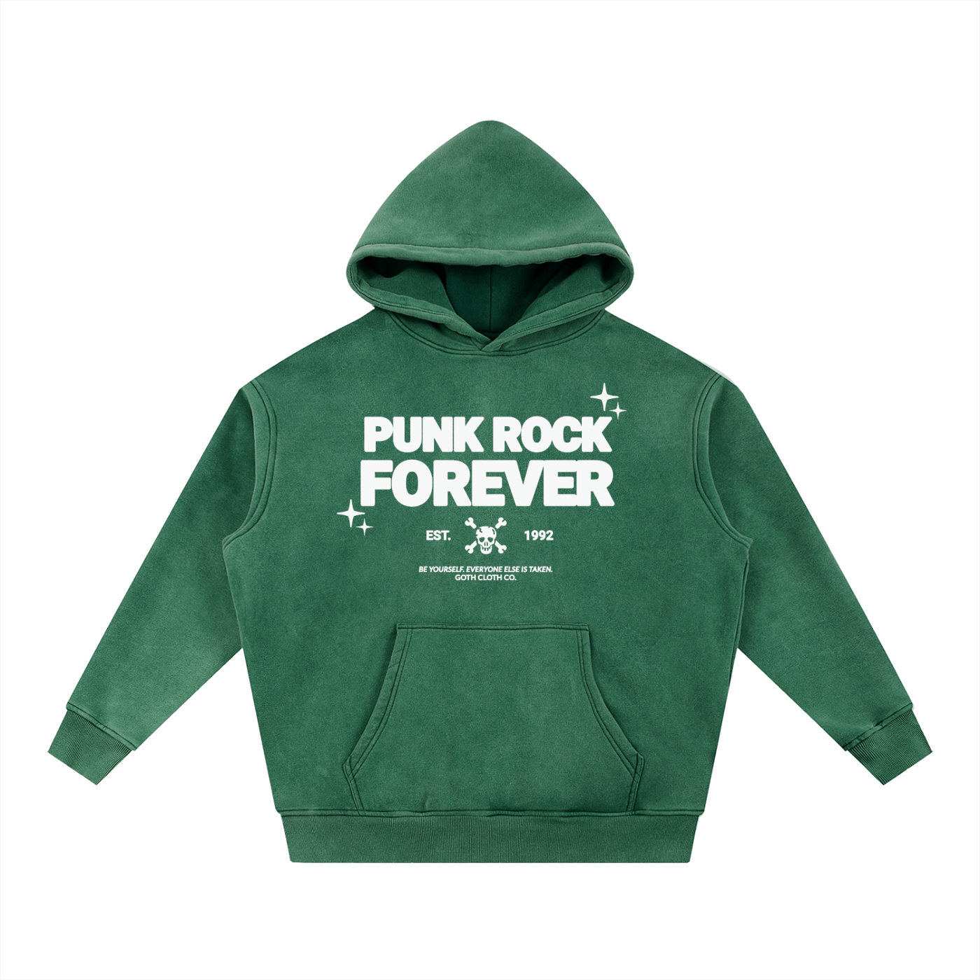 Punk Rock Forever Acid Wash Hoodie | Goth Cloth Co.