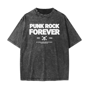 Punk Rock Forever Heavyweight Snow Washed T-Shirt - Goth Cloth Co.260108PODPQ0714001