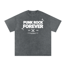 Punk Rock Forever Snow Washed Oversized Cotton T-Shirt - Goth Cloth Co.251218PODPQ1534007