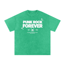Punk Rock Forever Snow Washed Oversized Cotton T-Shirt - Goth Cloth Co.251218PODPQ1534013