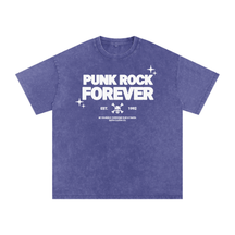 Punk Rock Forever Snow Washed Oversized Cotton T-Shirt - Goth Cloth Co.251218PODPQ1534019