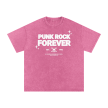 Punk Rock Forever Snow Washed Oversized Cotton T-Shirt - Goth Cloth Co.251218PODPQ1534025
