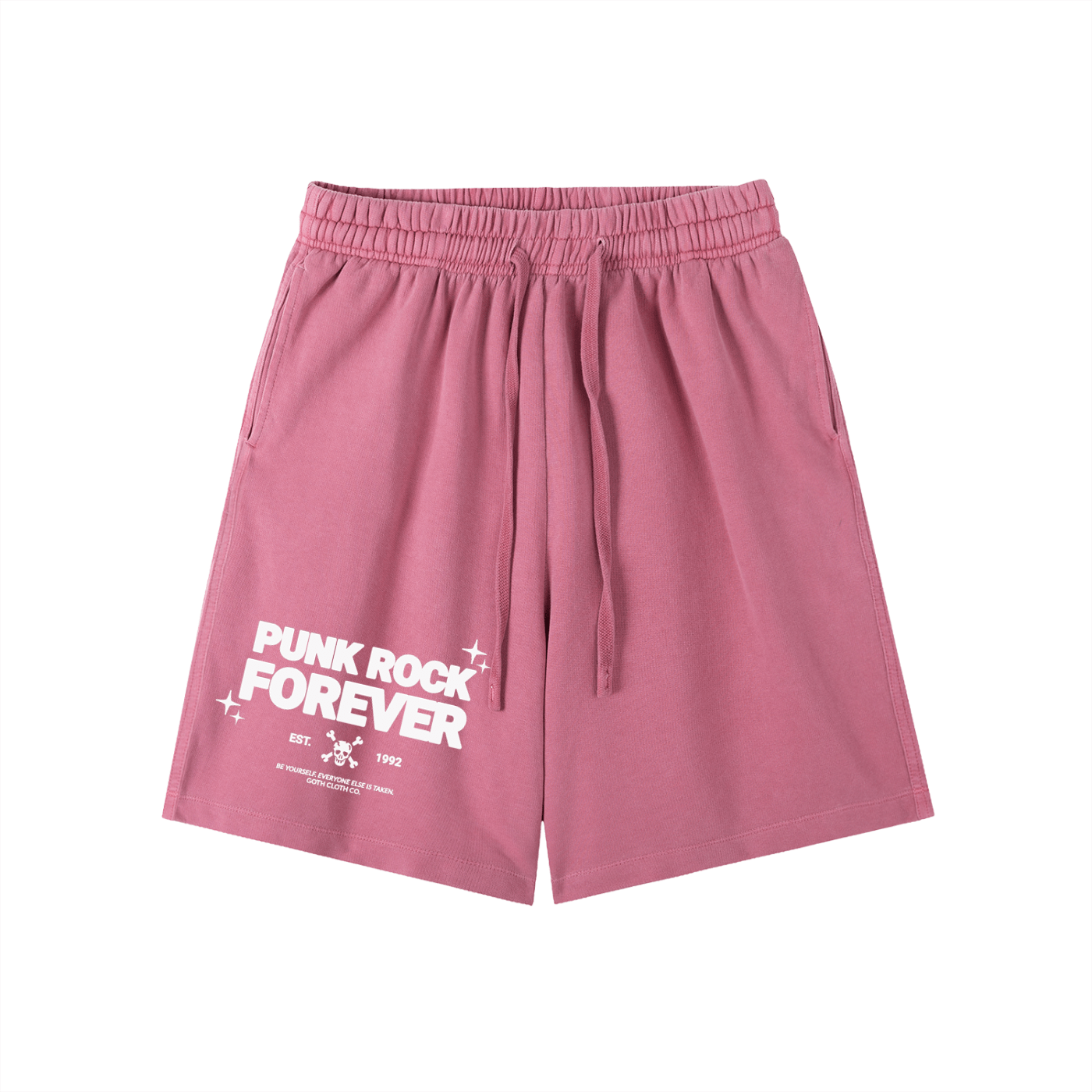 Punk Rock Forever Vintage Wash Cotton Shorts - Goth Cloth Co.251218PODPW1553011