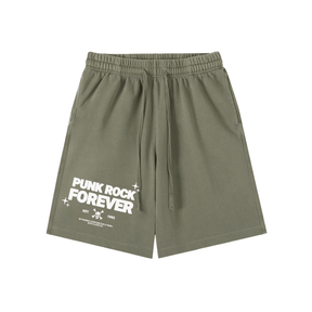 Punk Rock Forever Vintage Wash Cotton Shorts - Goth Cloth Co.251218PODPW1553016