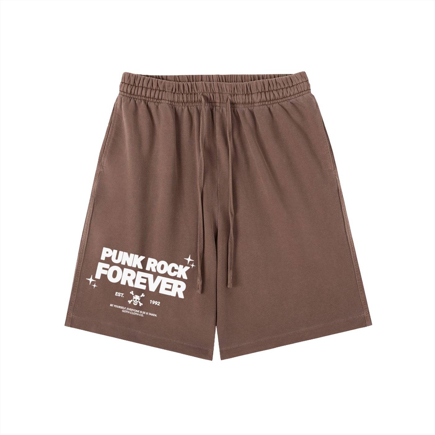 Punk Rock Forever Vintage Wash Cotton Shorts - Goth Cloth Co.251218PODPW1553026