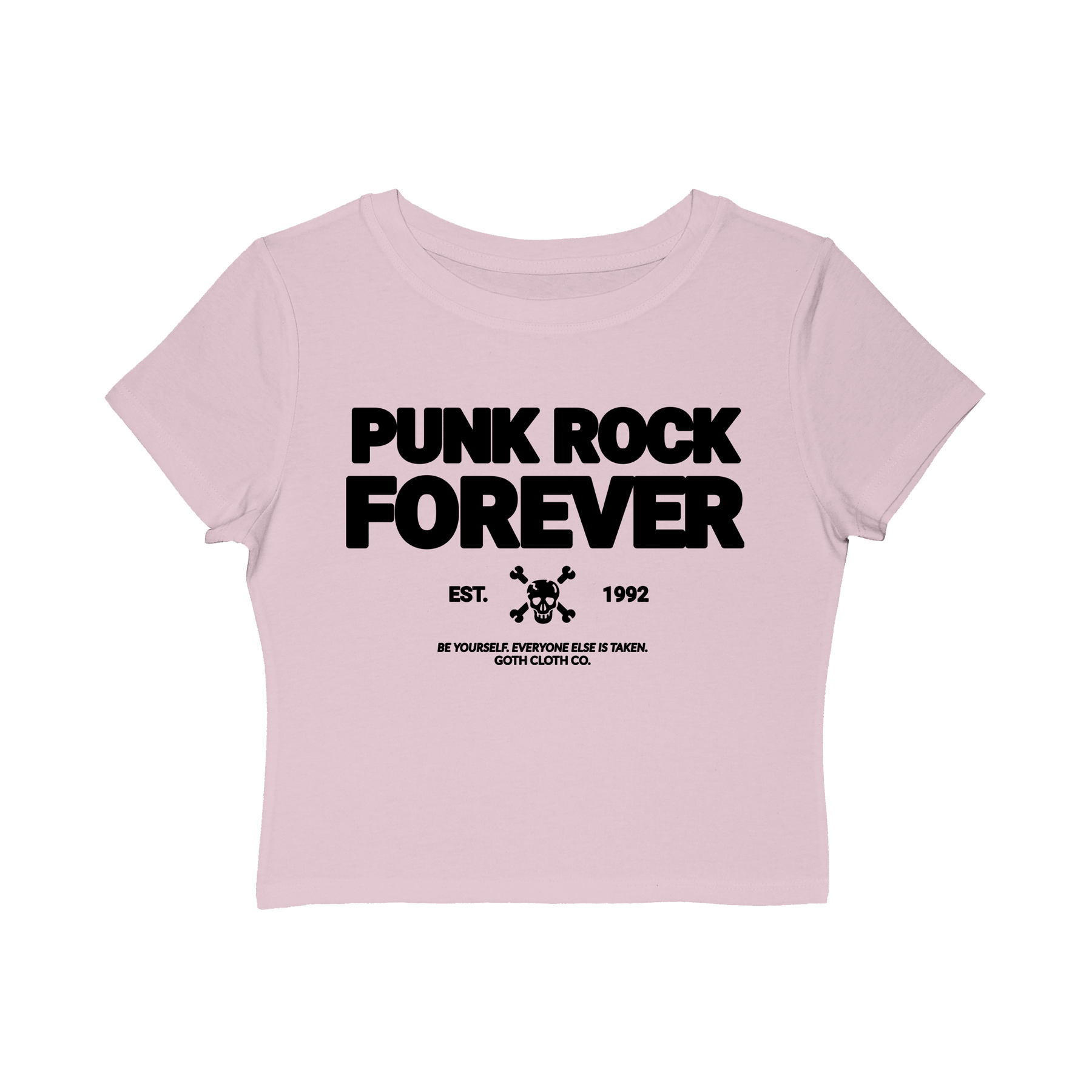 Punk Rock Forever Women's Baby Tee - Goth Cloth Co.T-Shirt13733636071450553553