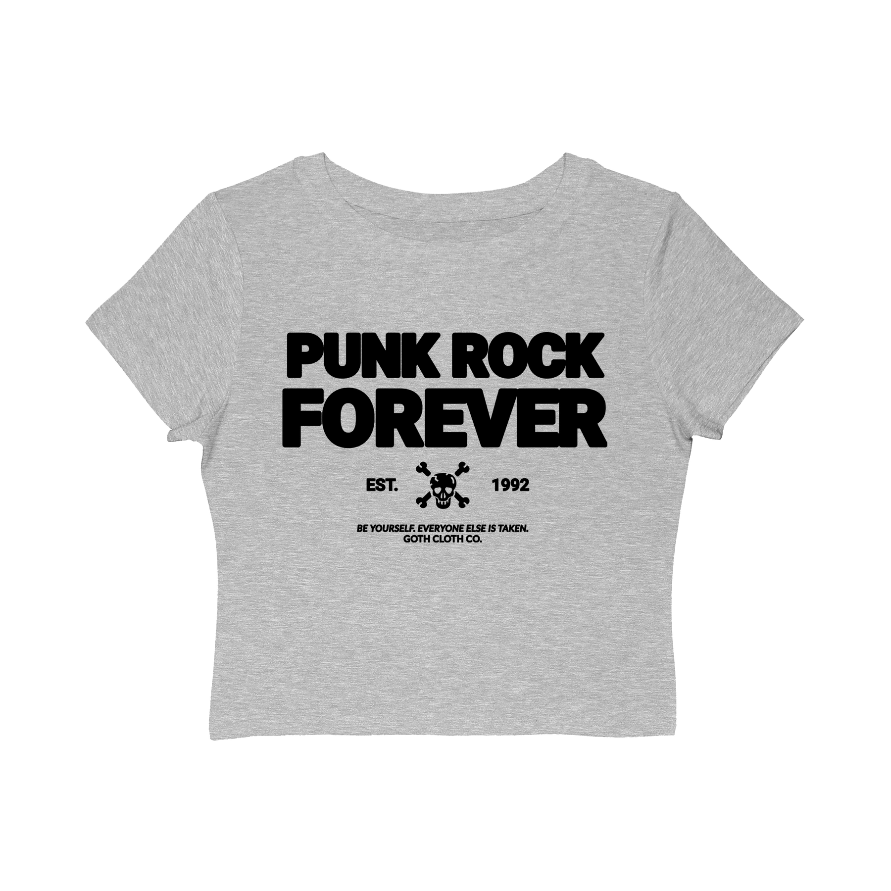 Punk Rock Forever Women's Baby Tee - Goth Cloth Co.T-Shirt17158415116928716908