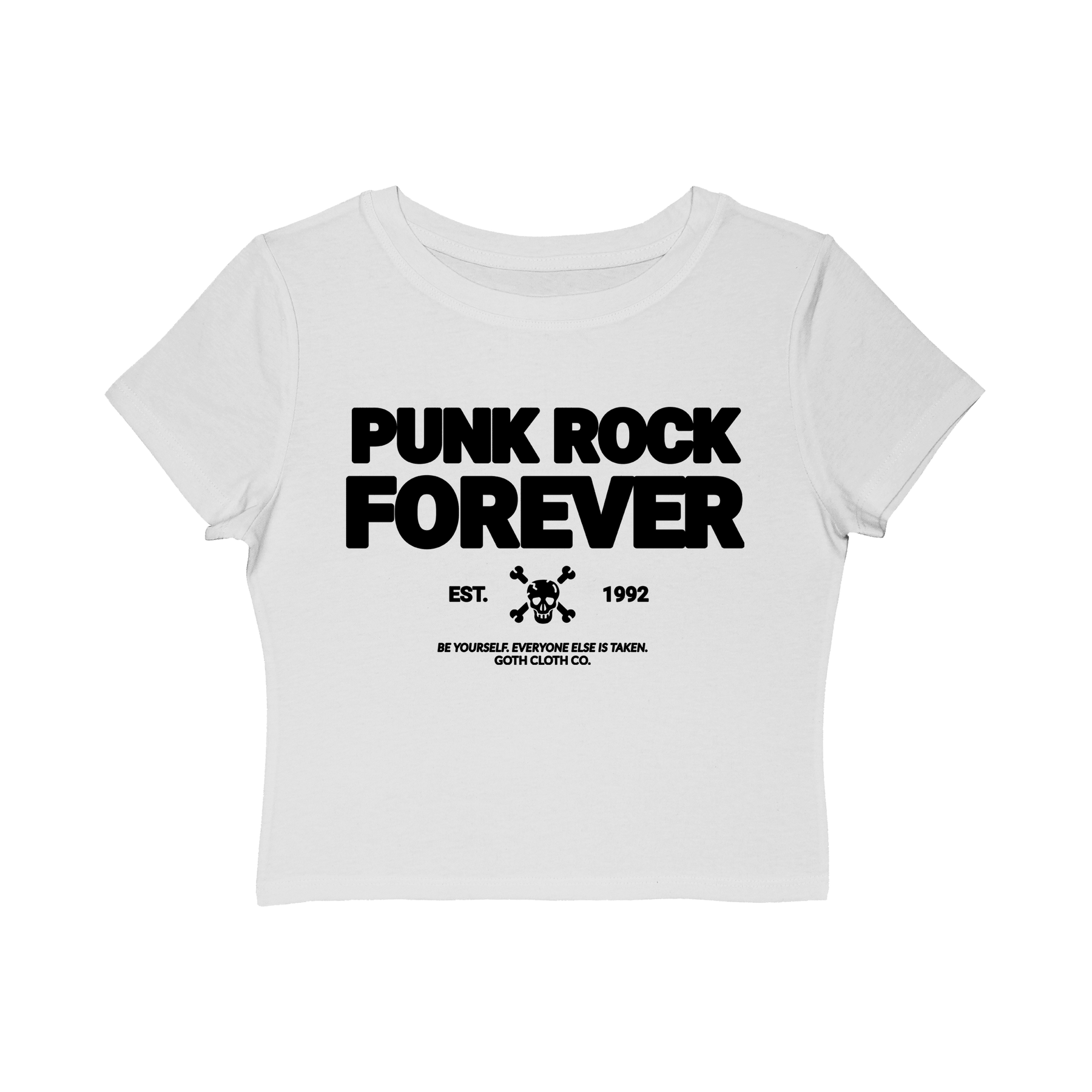 Punk Rock Forever Women's Baby Tee - Goth Cloth Co.T-Shirt31503541981964752968