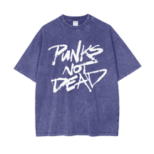 Punks Not Dead Acid Washed Oversized Tee - Goth Cloth Co.250408PODPQ0329#016