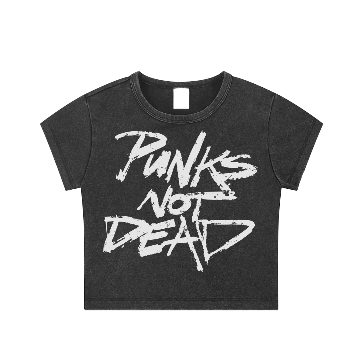 Punk's Not Dead Grunge Crop Top - Goth Cloth Co.250109PODAA0124#001