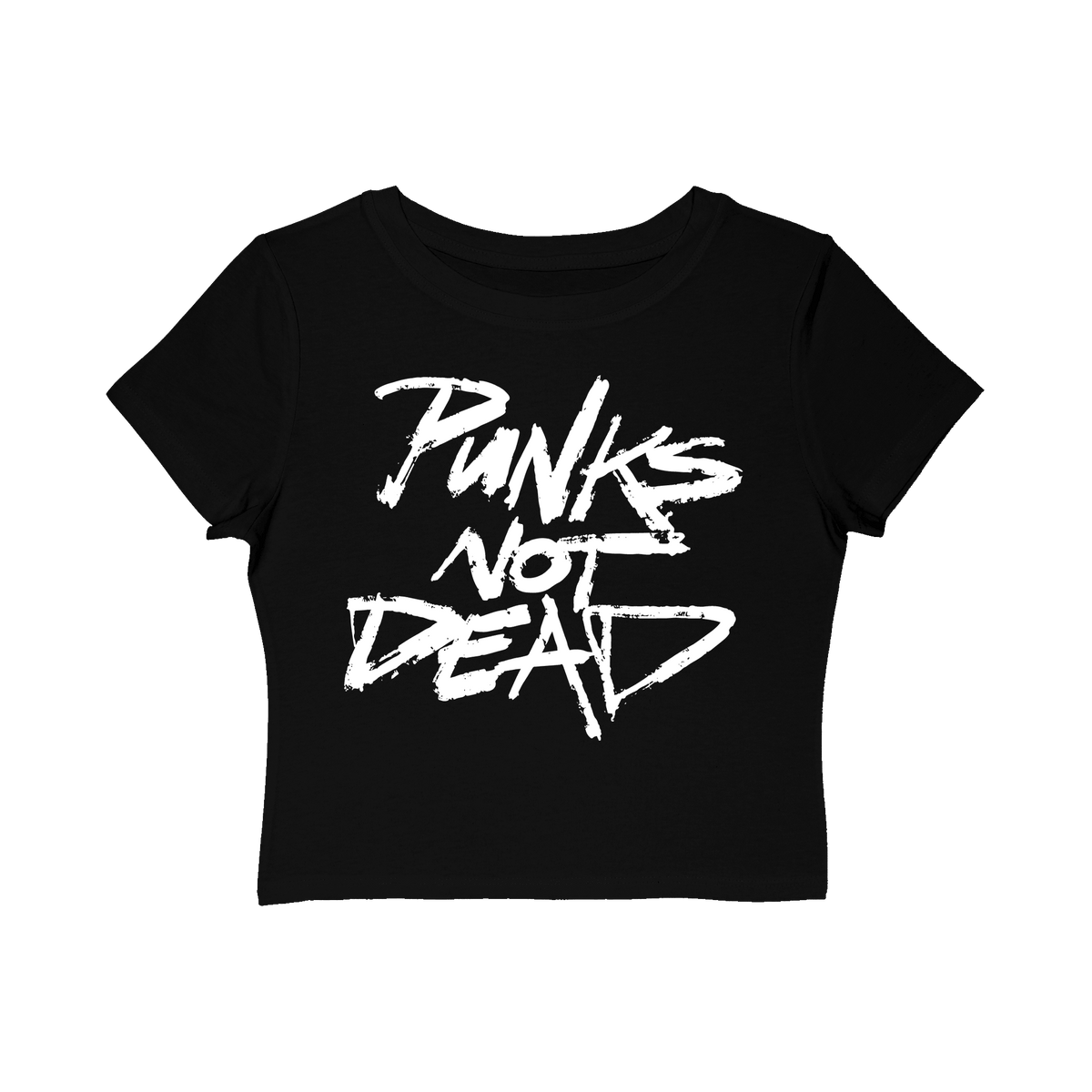 Punk's Not Dead Women's Baby Tee - Goth Cloth Co.T-Shirt30839704482524811705