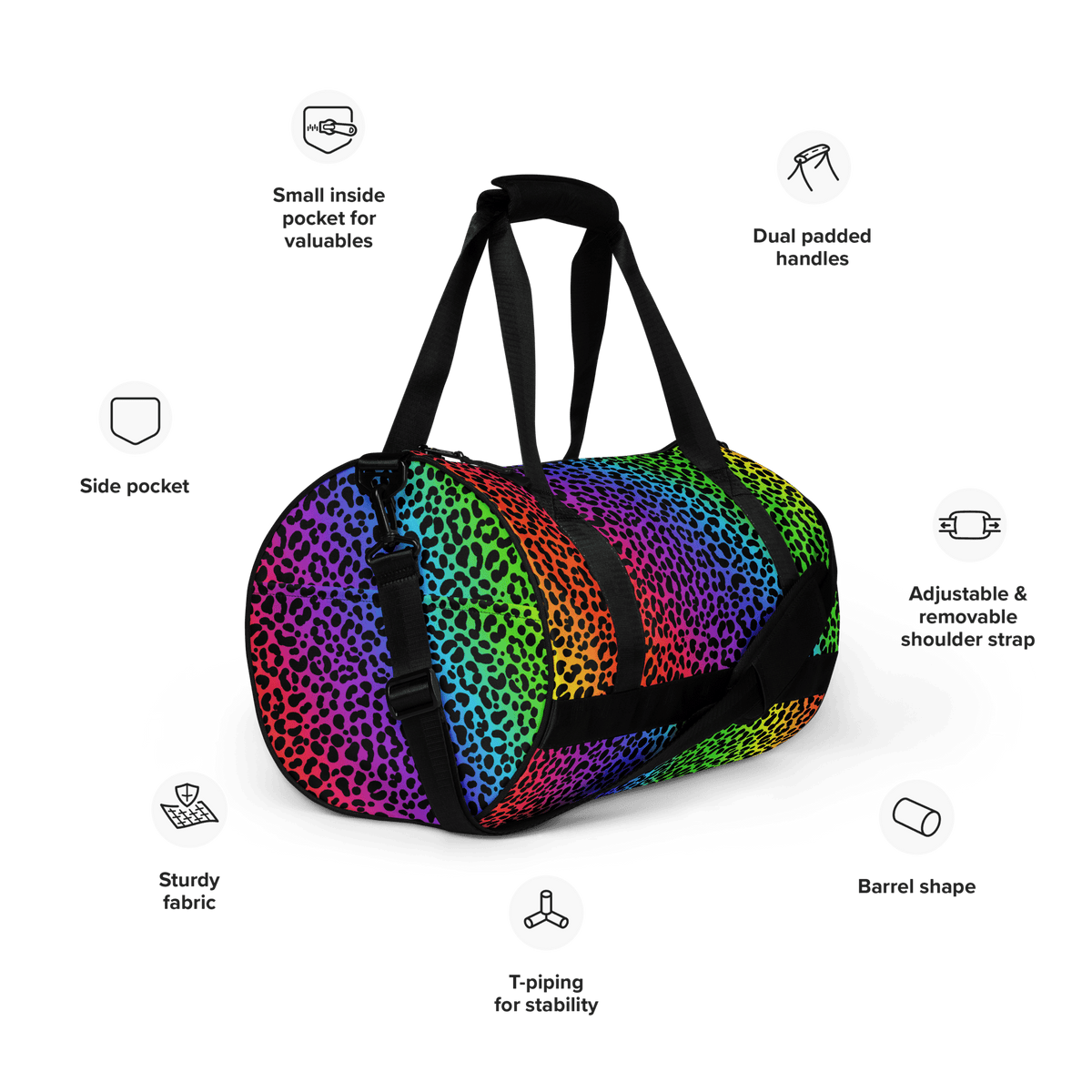 Rainbow Riot Duffle Bag - Goth Cloth Co.gymwear9801980_15155