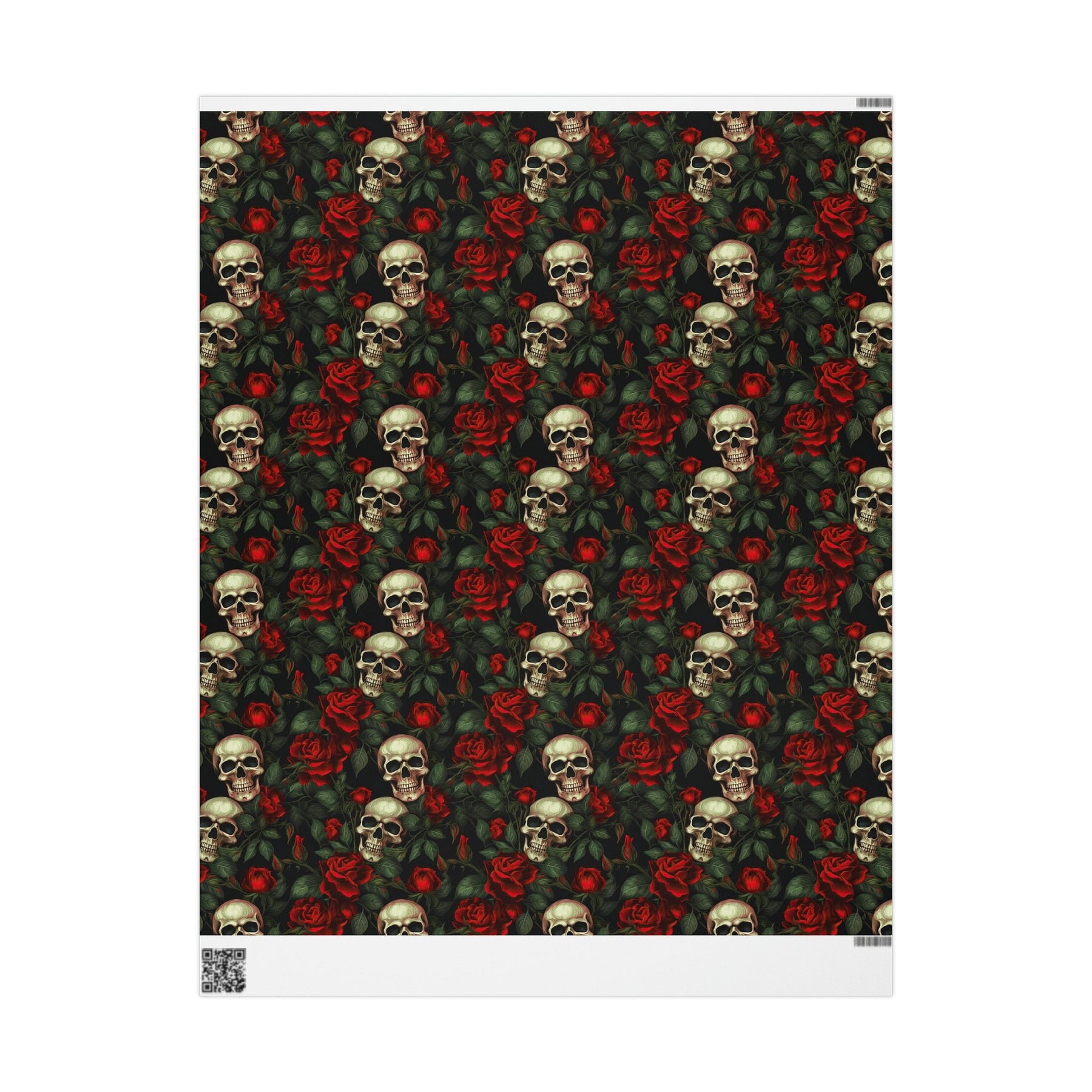 Red Rose and Skull Gift Wrap - Goth Cloth Co.Home Decor30804685246406599774