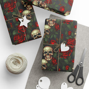 Red Rose and Skull Gift Wrap - Goth Cloth Co.Home Decor65590153835977600861