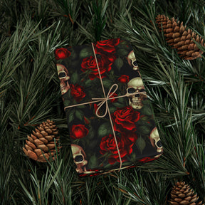 Red Rose and Skull Gift Wrap - Goth Cloth Co.Home Decor65590153835977600861