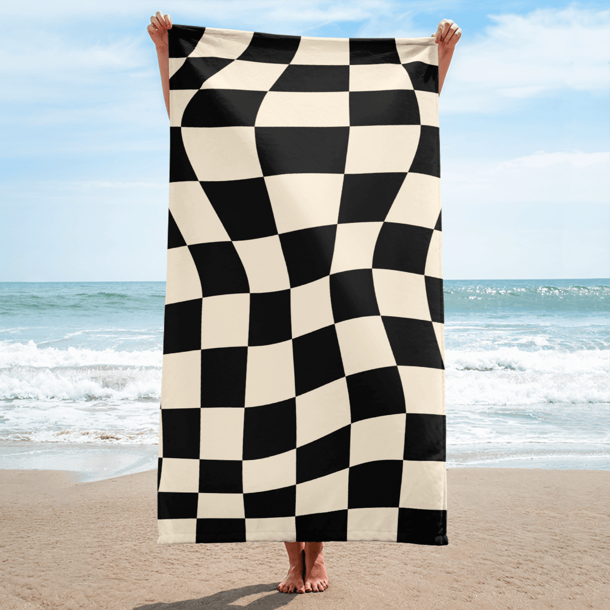 Retro Checkered Towel - Goth Cloth Co.9172672_8874