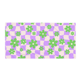 Retro Flowers Checkered Beach Towel - Goth Cloth Co.7554502_8874