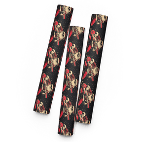 Rock - n - Roll Santa Gift Wrap (3 Sheets) - Goth Cloth Co.3059445_17373