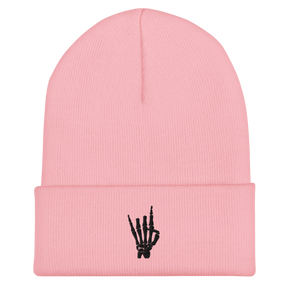 Rock On Skeleton Cuffed Beanie - Goth Cloth Co.3659659_17494