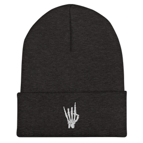 Rock On Skeleton Cuffed Beanie - Goth Cloth Co.6517768_12881