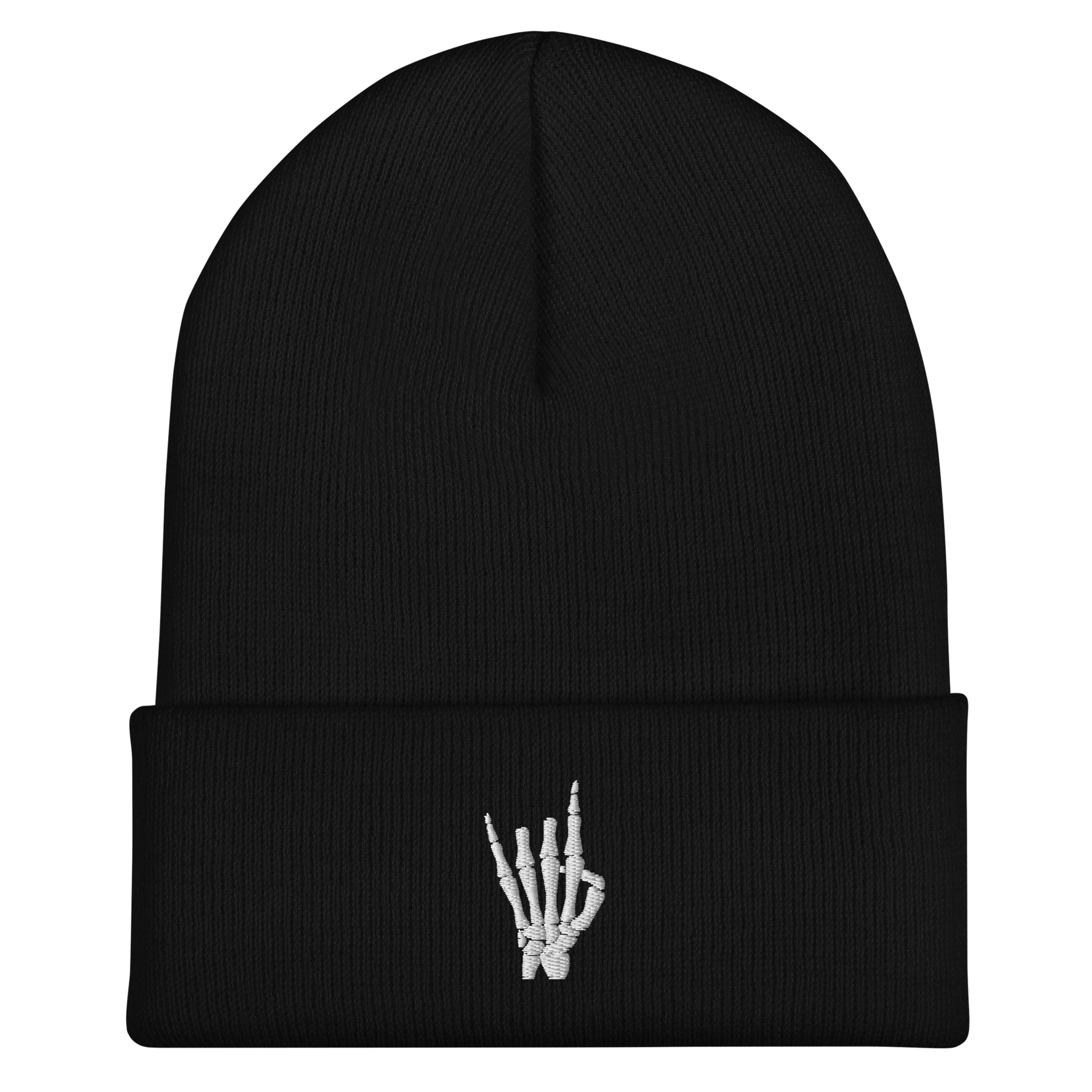 Rock On Skeleton Cuffed Beanie - Goth Cloth Co.6517768_8936