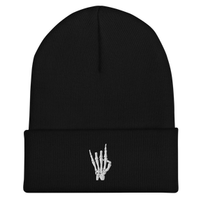 Rock On Skeleton Cuffed Beanie - Goth Cloth Co.6517768_8936