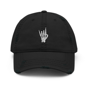 Rock On Skeleton Distressed Dad Hat - Goth Cloth Co.5174268_10990