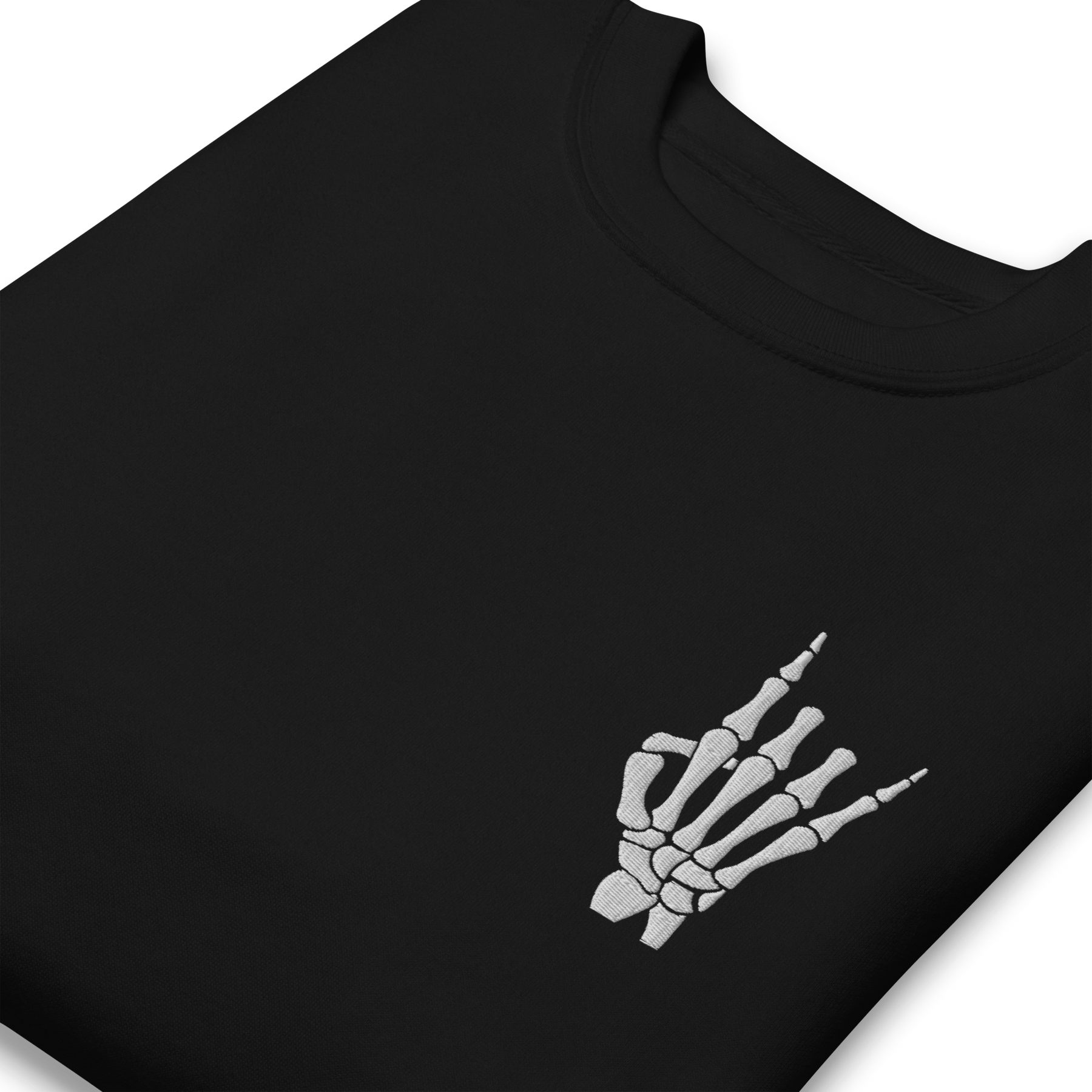 Rock On Skeleton Embroidered Sweatshirt - Goth Cloth Co.7532513_11259