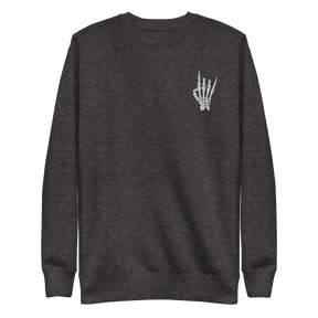 Rock On Skeleton Embroidered Sweatshirt - Goth Cloth Co.7532513_11259