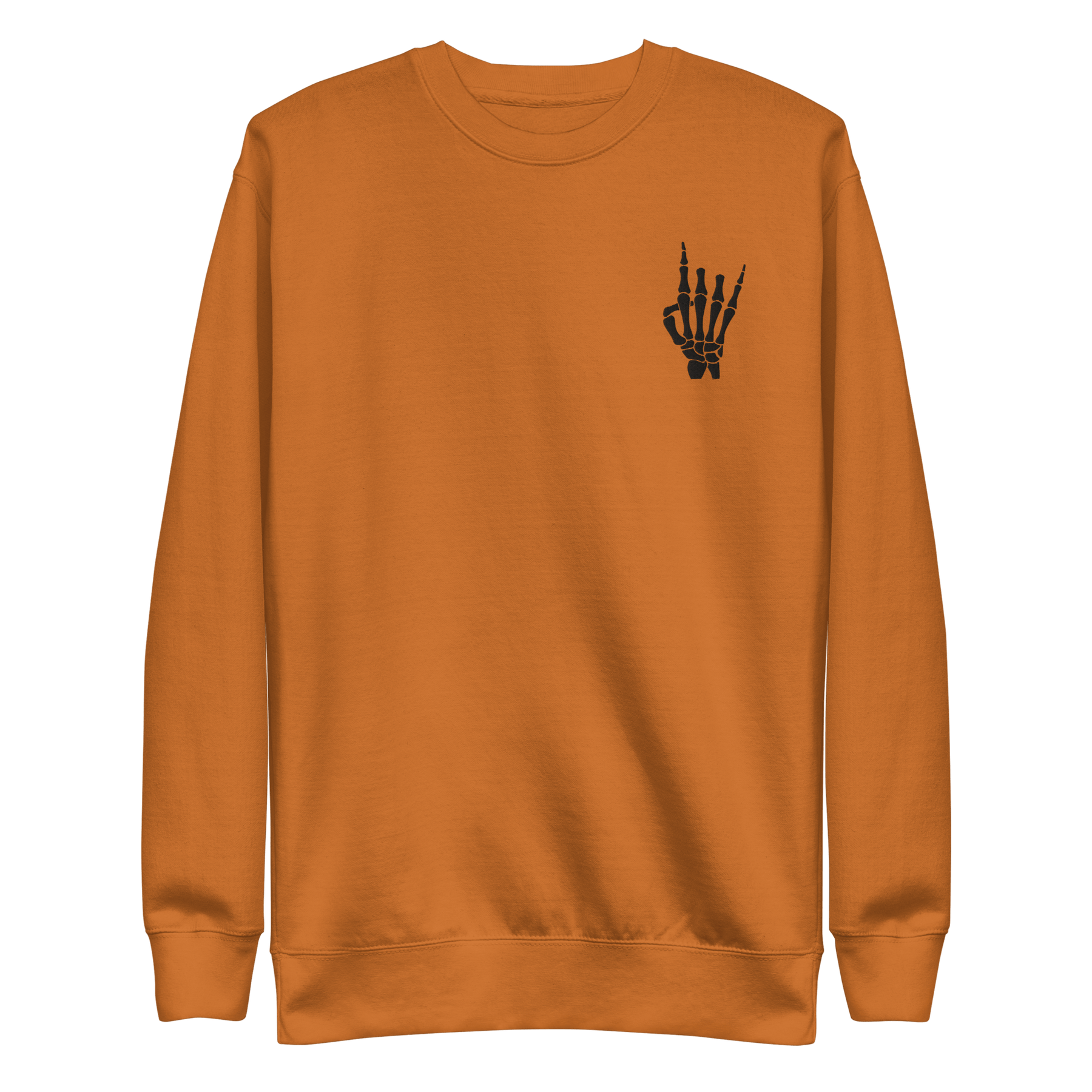 Rock On Skeleton Embroidered Sweatshirt - Goth Cloth Co.Sweatshirts6954880_25532