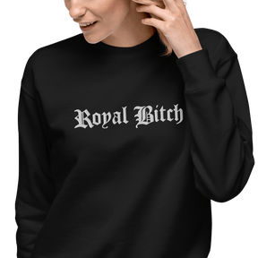 Royal Bitch Embroidered Sweatshirt - Goth Cloth Co.3423571_11255