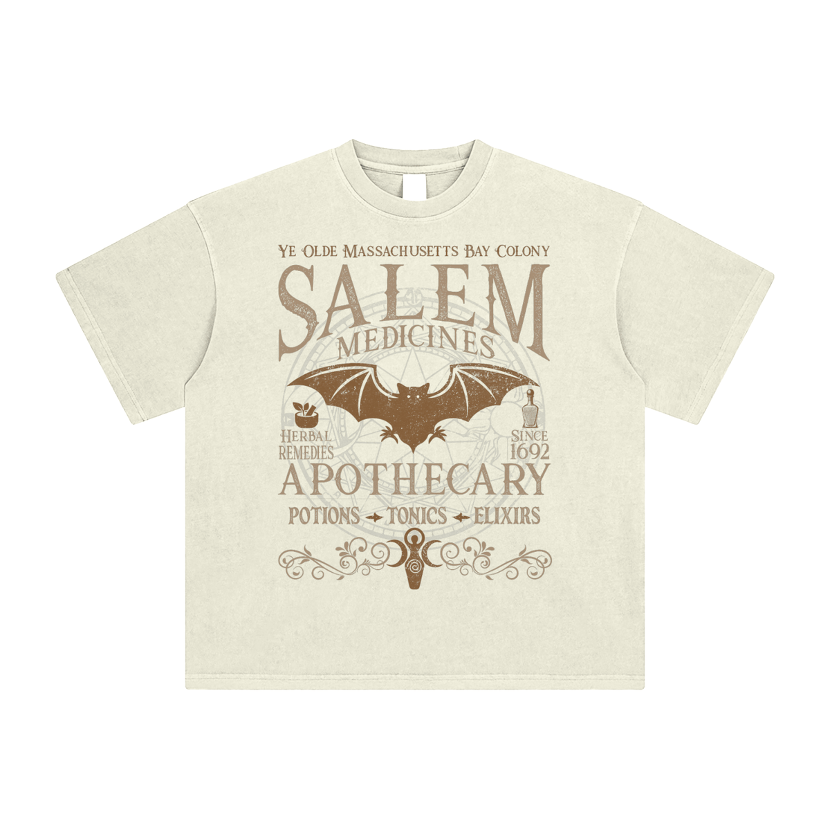 Salem Apothecary Enzyme Washed T-Shirt - Goth Cloth Co.250807PODPQ0813001