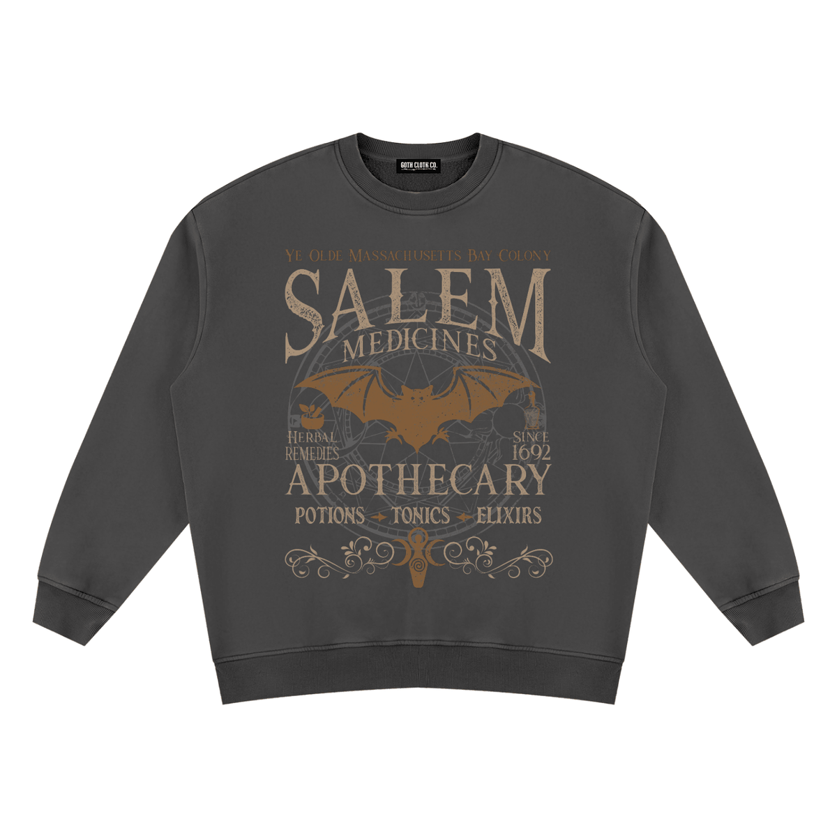 Salem Apothecary Vintage Wash Fleece Sweatshirt - Goth Cloth Co.260916PODRA0488001