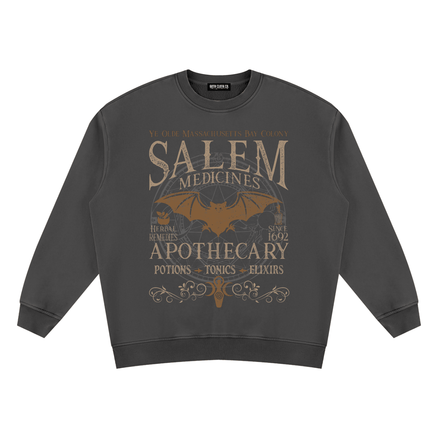 Salem Apothecary Vintage Wash Fleece Sweatshirt - Goth Cloth Co.260916PODRA0488001