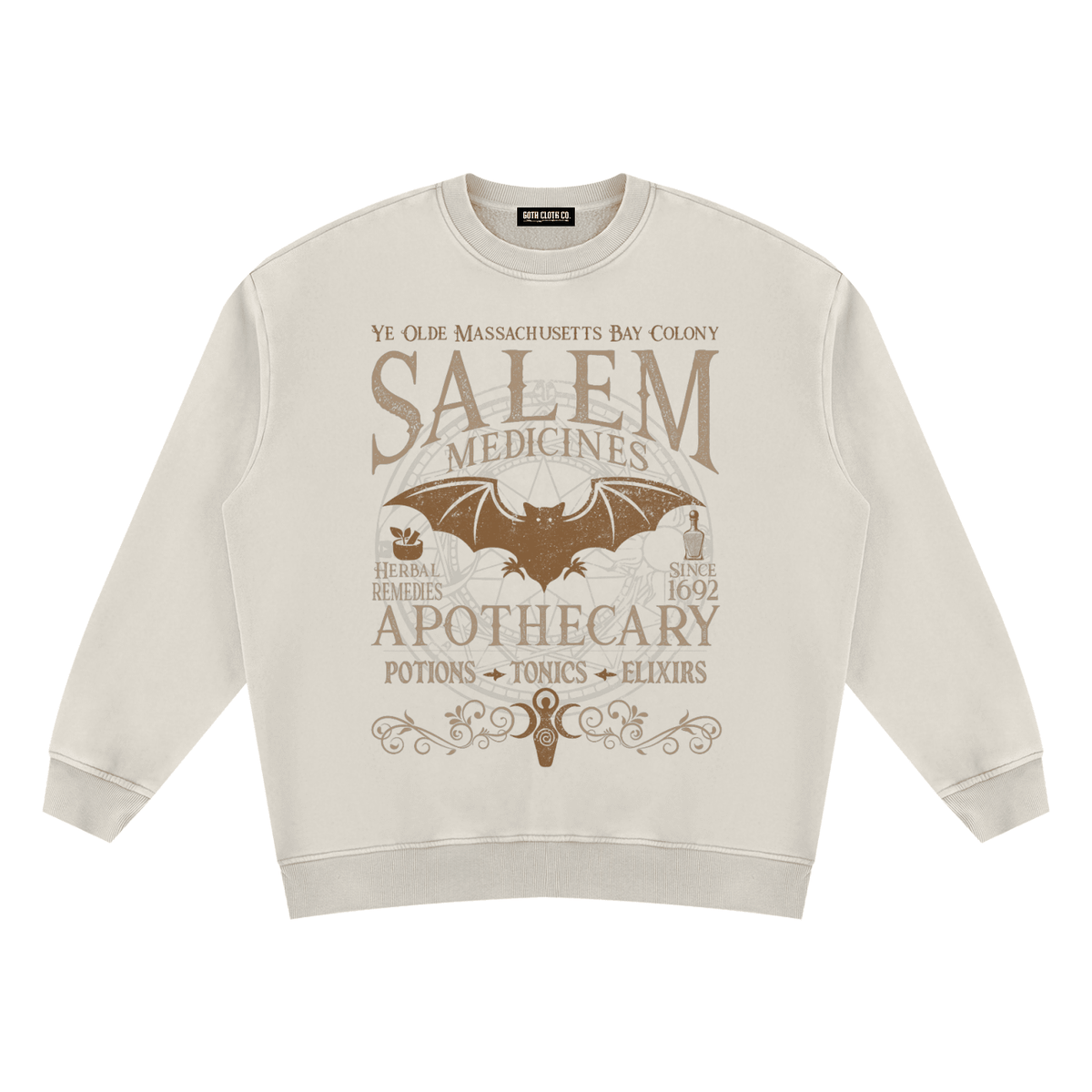 Salem Apothecary Vintage Wash Fleece Sweatshirt - Goth Cloth Co.260916PODRA0488006