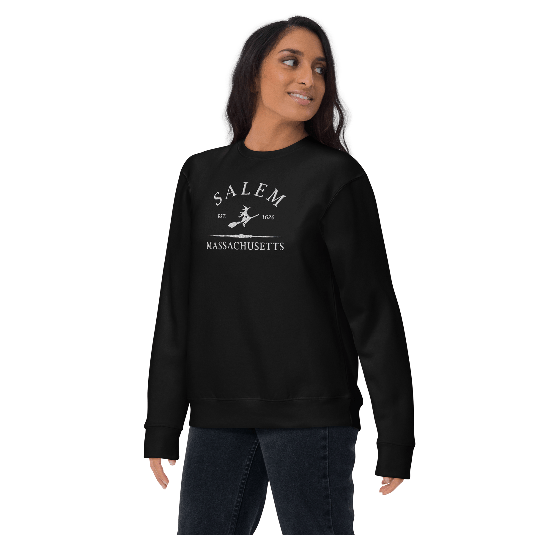 Salem Massachusetts Embroidered Sweatshirt - Goth Cloth Co.1671551_11254
