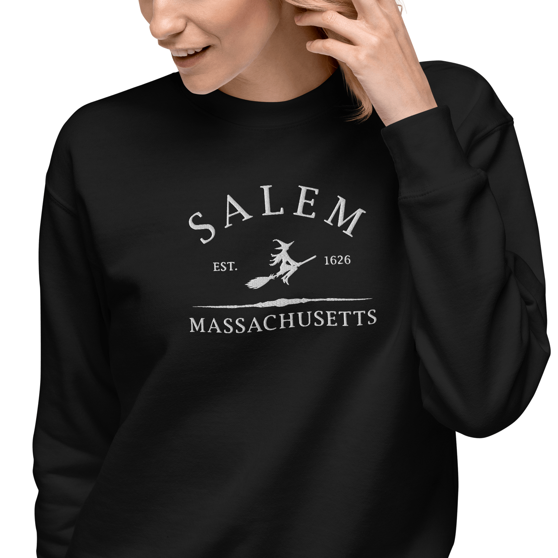 Salem Massachusetts Embroidered Sweatshirt - Goth Cloth Co.1671551_11254