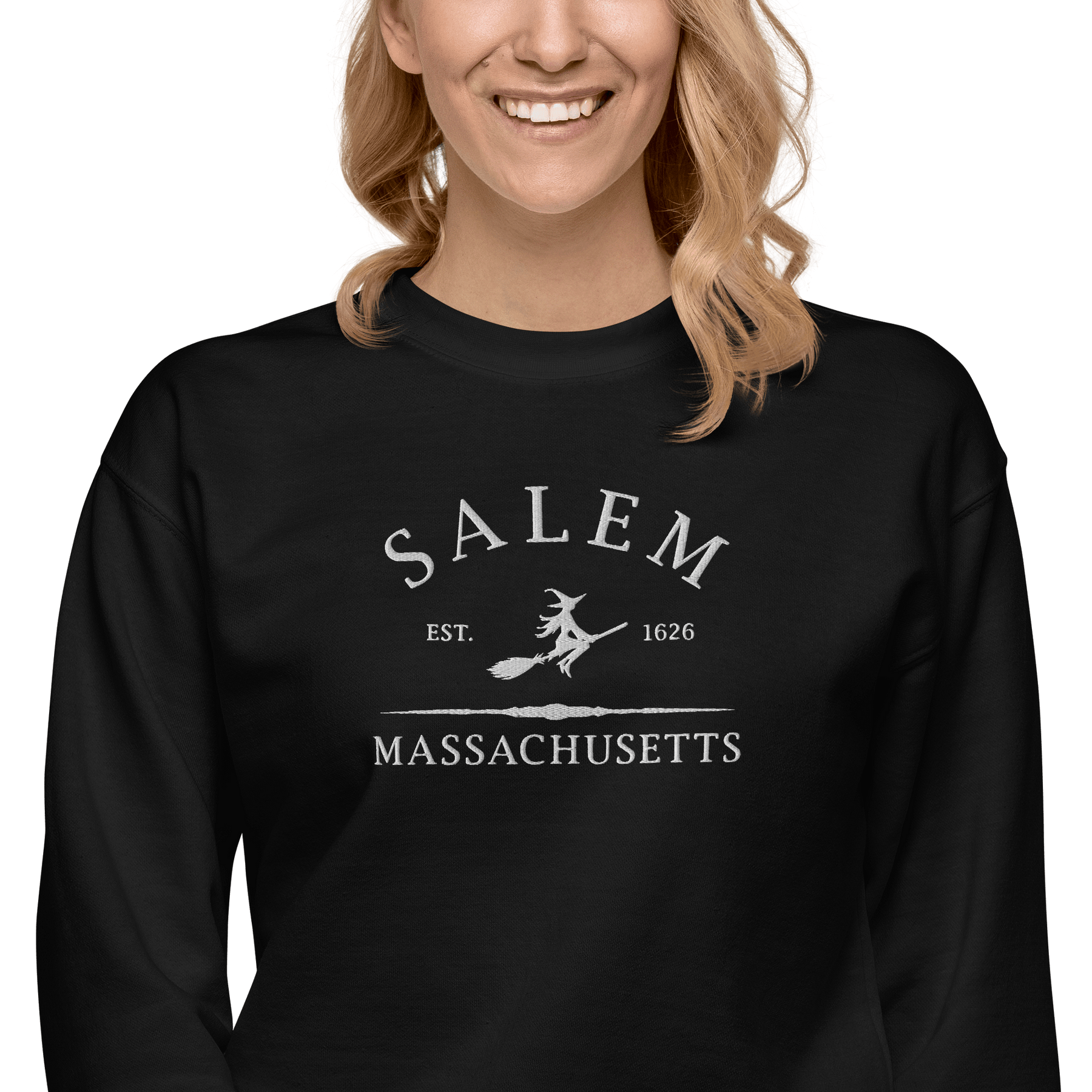 Salem Massachusetts Embroidered Sweatshirt - Goth Cloth Co.1671551_11254