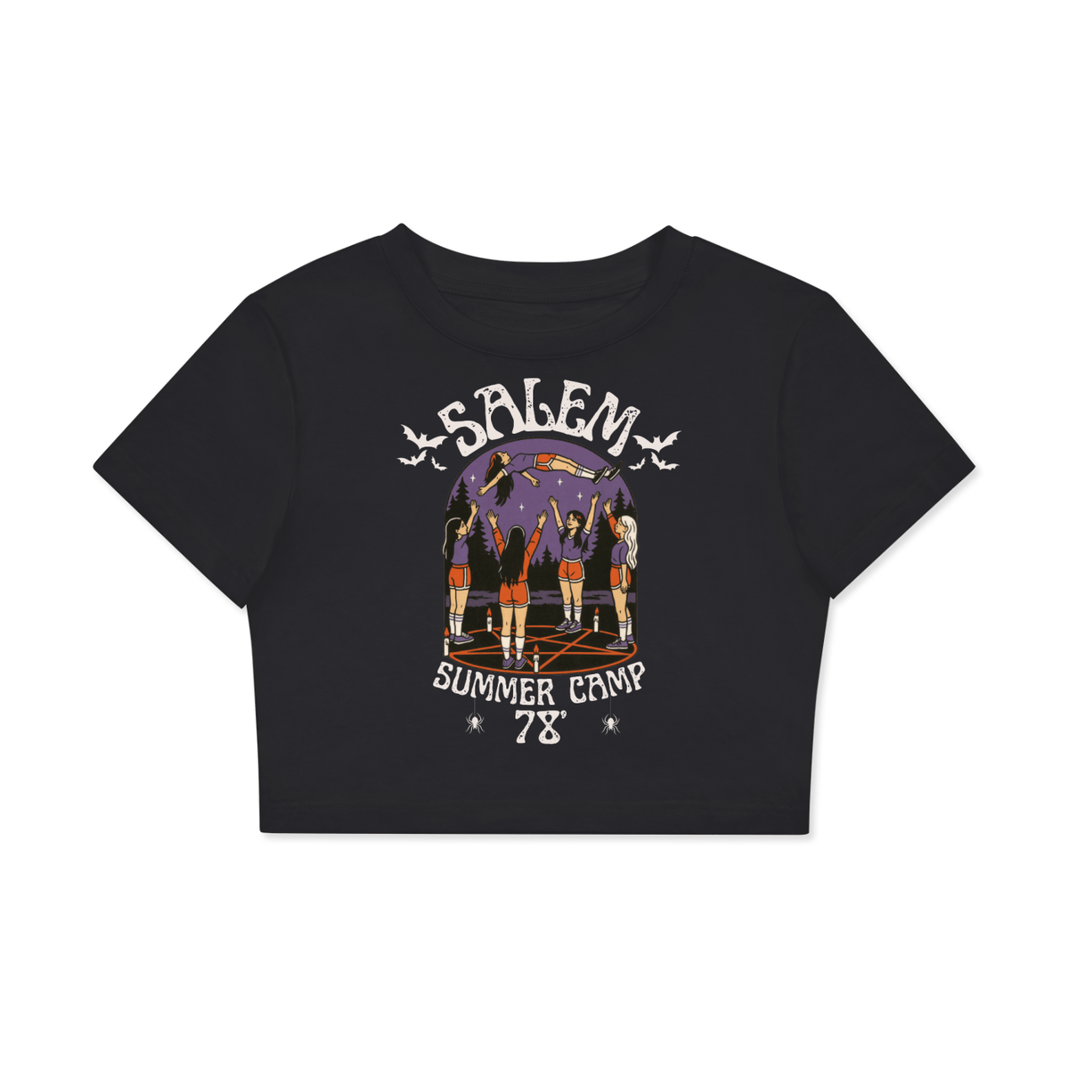 Salem Summer Camp Women's Fitted Bodycon Tee (READY TO SHIP) - Goth Cloth Co.